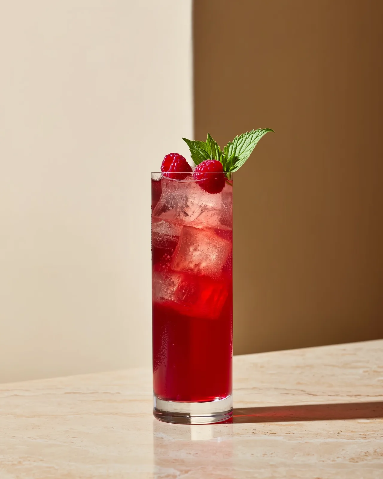 Een hoog glas met ijs en een HockTail uit de familie Health.